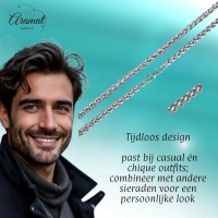 Vossenstaart Halsketting RVS 70 cm &acirc;&euro;&ldquo; 6 mm - Unisex