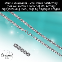 Vossenstaart Halsketting RVS 85 cm &acirc;&euro;&ldquo; 5 mm - Unisex