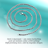 Vossenstaart Halsketting RVS 45 cm &acirc;&euro;&ldquo; 5 mm - Unisex