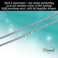 Vossenstaart Halsketting RVS 85 cm &acirc;&euro;&ldquo; 4 mm - Unisex