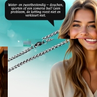 Vossenstaart Halsketting RVS 45 cm &acirc;&euro;&ldquo; 3 mm - Unisex