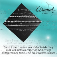 Stalen Jasseron Halsketting 50 cm &acirc;&euro;&ldquo; 3 mm - Dames
