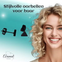 Stalen Oorbellen Driehoek Zwart &acirc;&euro;&ldquo; 6mm -