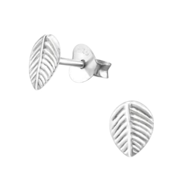 Zilveren Blaadje Oorbellen Antieklook &acirc;&euro;&ldquo; 7x5mm -