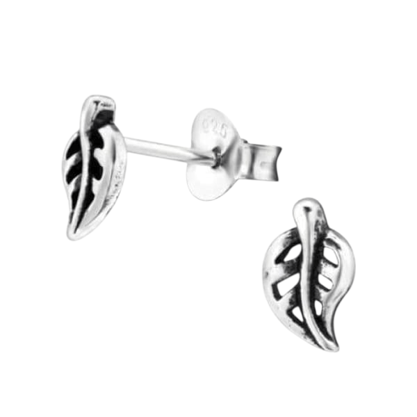 Zilveren Blaadje Oorbellen Antieklook &acirc;&euro;&ldquo; 7x4mm -