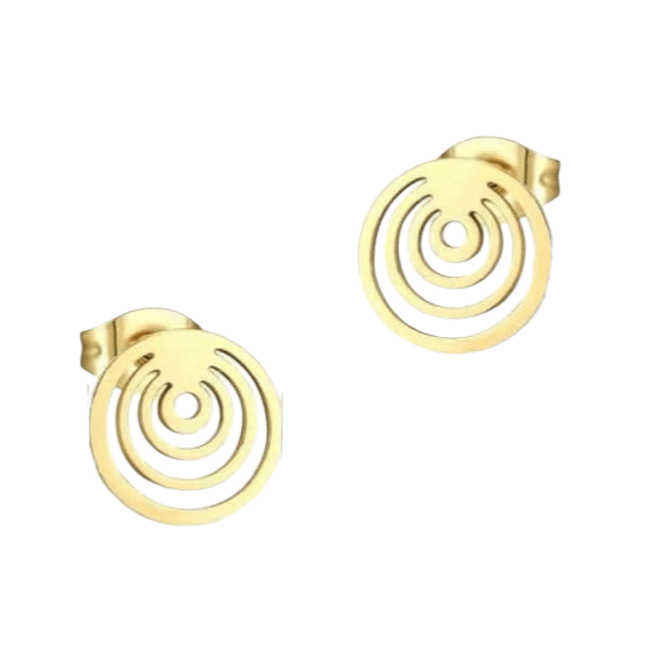 Spiraal Cirkel Oorbellen Goudkleur &acirc;&euro;&ldquo; 10mm -