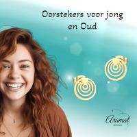 Spiraal Cirkel Oorbellen Goudkleur &acirc;&euro;&ldquo; 10mm -