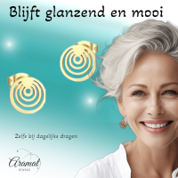 Spiraal Cirkel Oorbellen Goudkleur &acirc;&euro;&ldquo; 10mm -