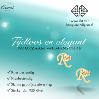 RVS Oorbellen Letter R &acirc;&euro;&ldquo; Goudkleurig &acirc;&euro;&ldquo; 10 mm -