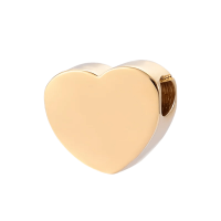 Goudkleurige asbedel hart &acirc;&euro;&ldquo; staal &acirc;&euro;&ldquo; 13mm - Heren