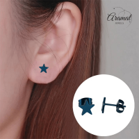 Ster oorstekers blauw RVS &acirc;&euro;&ldquo; 8mm opvallend - Heren