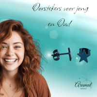 Ster oorstekers blauw RVS &acirc;&euro;&ldquo; 8mm opvallend - Heren