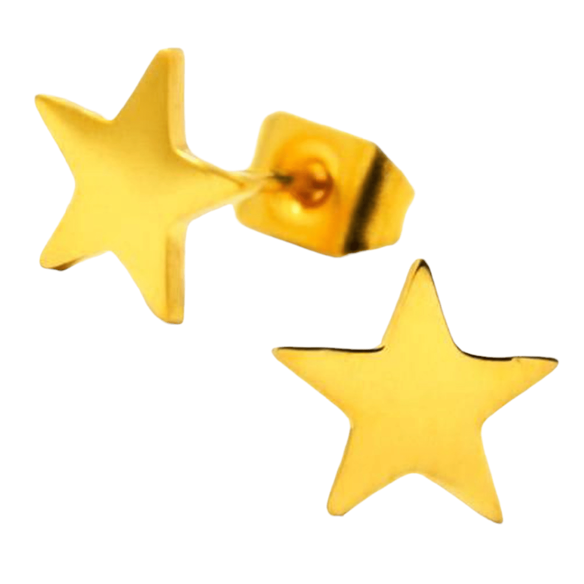 Ster oorstekers goudkleur staal &acirc;&euro;&ldquo; 8mm sprankelend -