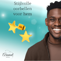 Ster oorstekers goudkleur staal &acirc;&euro;&ldquo; 7mm klassiek -