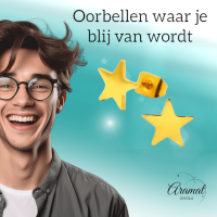 Ster oorstekers goudkleur staal &acirc;&euro;&ldquo; 7mm klassiek -