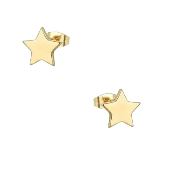 Ster oorstekers goudkleur staal &acirc;&euro;&ldquo; 4mm mini -