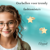 Ster oorstekers goudkleur staal &acirc;&euro;&ldquo; 4mm mini -