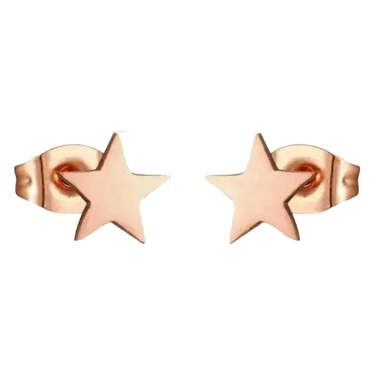 Ster oorstekers rosegoud staal &acirc;&euro;&ldquo; 7mm tijdloos -