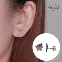 Vlinder oorstekers staal &acirc;&euro;&ldquo; zilverkleur 8x10mm dicht -