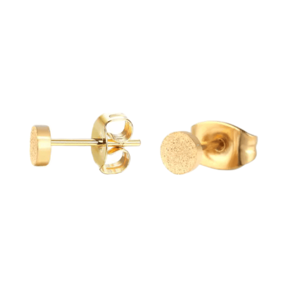 Matte Goudkleurige Oorstekers RVS 4mm - Minimalistische Studs -