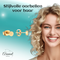 Matte Goudkleurige Oorstekers RVS 4mm - Minimalistische Studs -