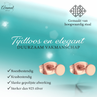 Rosekleurige Ronde Oorstekers RVS 4mm -