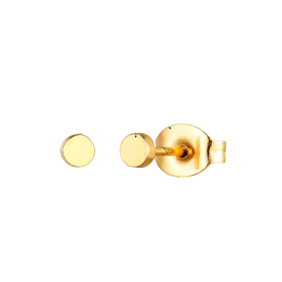 Goudkleurige Ronde Oorstekers RVS 3mm -