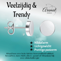 Zilverkleurige Ronde Oorstekers RVS 7mm -