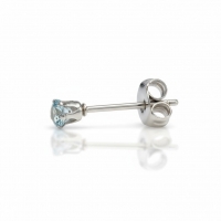 Lichtblauwe Zirkonia Oorbellen &acirc;&euro;&ldquo; 3mm &acirc;&euro;&ldquo; RVS -
