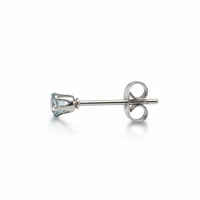 Lichtblauwe Zirkonia Oorbellen &acirc;&euro;&ldquo; 3mm &acirc;&euro;&ldquo; RVS -