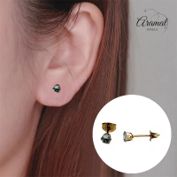 Zirkonia Oorbellen Lichtblauw &acirc;&euro;&ldquo; 4mm &acirc;&euro;&ldquo; RVS -