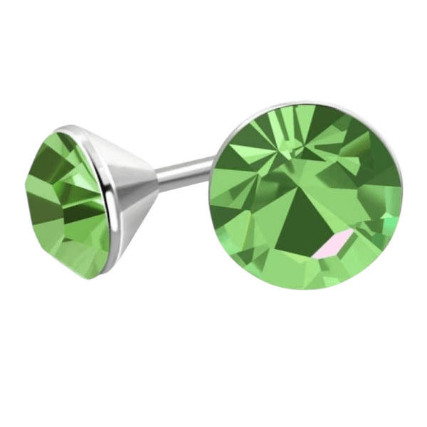 Lichtgroene Mini Oorknopjes &acirc;&euro;&ldquo; 3mm &acirc;&euro;&ldquo; RVS -