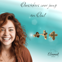 Stalen Oorbellen kruisje &acirc;&euro;&ldquo; Goudkleur &acirc;&euro;&ldquo; 8x7mm -