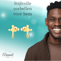 Stalen Hartjes Oorbellen met kruisje &acirc;&euro;&ldquo; Goudkleur &acirc;&euro;&ldquo; 11x7mm -