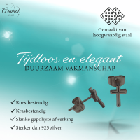 Stalen Kruisjes Oorbellen &acirc;&euro;&ldquo; Zilverkleurig &acirc;&euro;&ldquo; 10x6mm -