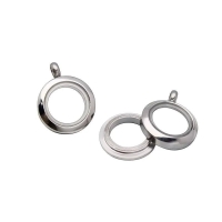 Kleine Ronde Ashanger RVS Zilverkleurig &acirc;&euro;&ldquo; 15mm Subtiel Gedenksieraad - Unisex