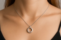 Kleine Ronde Ashanger RVS Zilverkleurig &acirc;&euro;&ldquo; 15mm Subtiel Gedenksieraad - Unisex