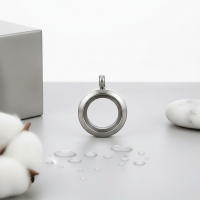 Kleine Ronde Ashanger RVS Zilverkleurig &acirc;&euro;&ldquo; 15mm Subtiel Gedenksieraad - Unisex