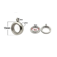 Kleine Ronde Ashanger RVS Zilverkleurig &acirc;&euro;&ldquo; 15mm Subtiel Gedenksieraad - Unisex