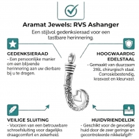 Stalen Ashanger Vishaak - Zilverkleur & Zwart - Heren
