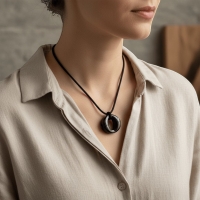RVS Ashanger Open Cirkel - Zwart - Unisex