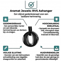 RVS Ashanger Open Cirkel - Zwart - Unisex