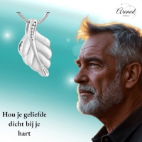 RVS Ashanger Blaadje - Zilverkleurig - Unisex