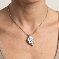 RVS Ashanger Blaadje - Zilverkleurig - Unisex