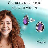 Zilveren Roze Abalone Oorbellen 12x9 mm -