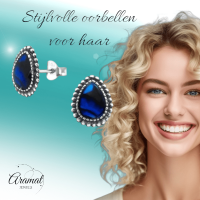 Zilveren Abalone Oorbellen 12x9 mm -