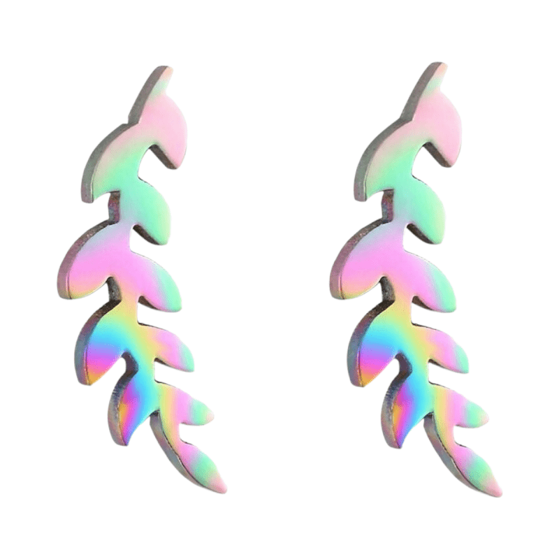 Regenboog blad oorstuds 12&Atilde;&mdash;4 mm -