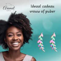 Regenboog blad oorstuds 12&Atilde;&mdash;4 mm -