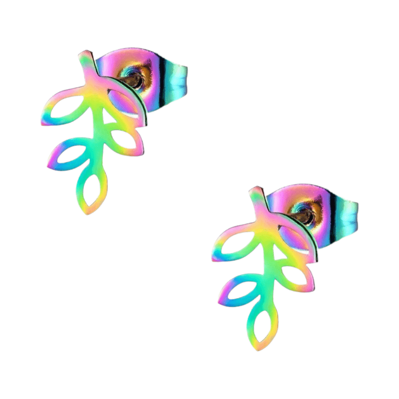 Regenboog blad oorbellen 11&Atilde;&mdash;7 mm -