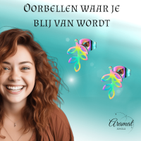 Regenboog blad oorbellen 11&Atilde;&mdash;7 mm -